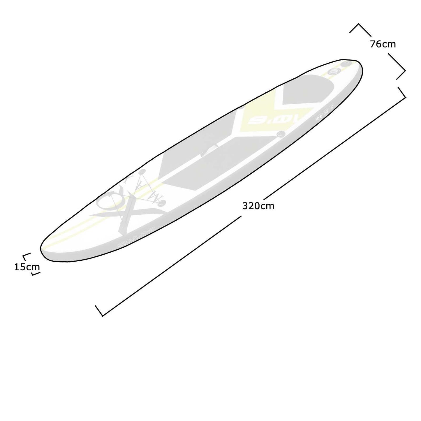 XQ Max 320cm 10.5ft Inflatable Standup Paddleboard SUP