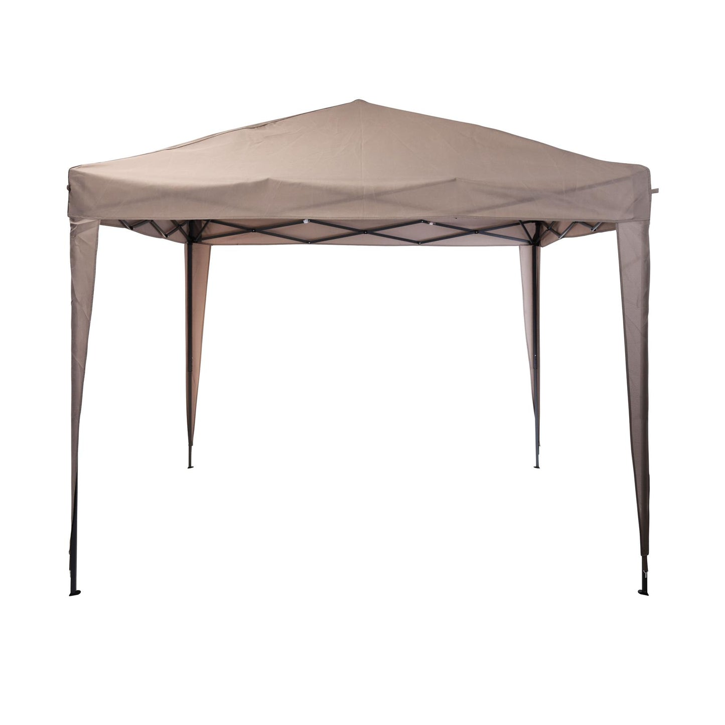 Pop Up Marquee Gazebo Canopy Taupe 3x3m Garden Party Tent