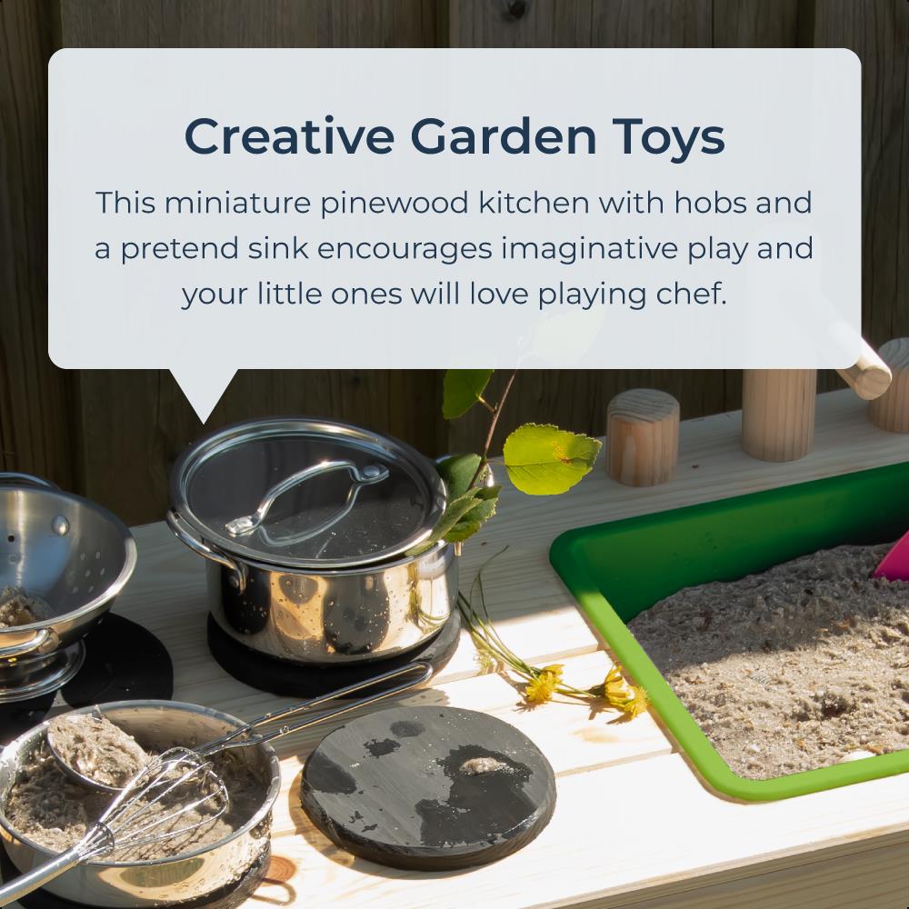 Wooden Children's Mud Kitchen Outdoor Toy Age 4+ Role Play