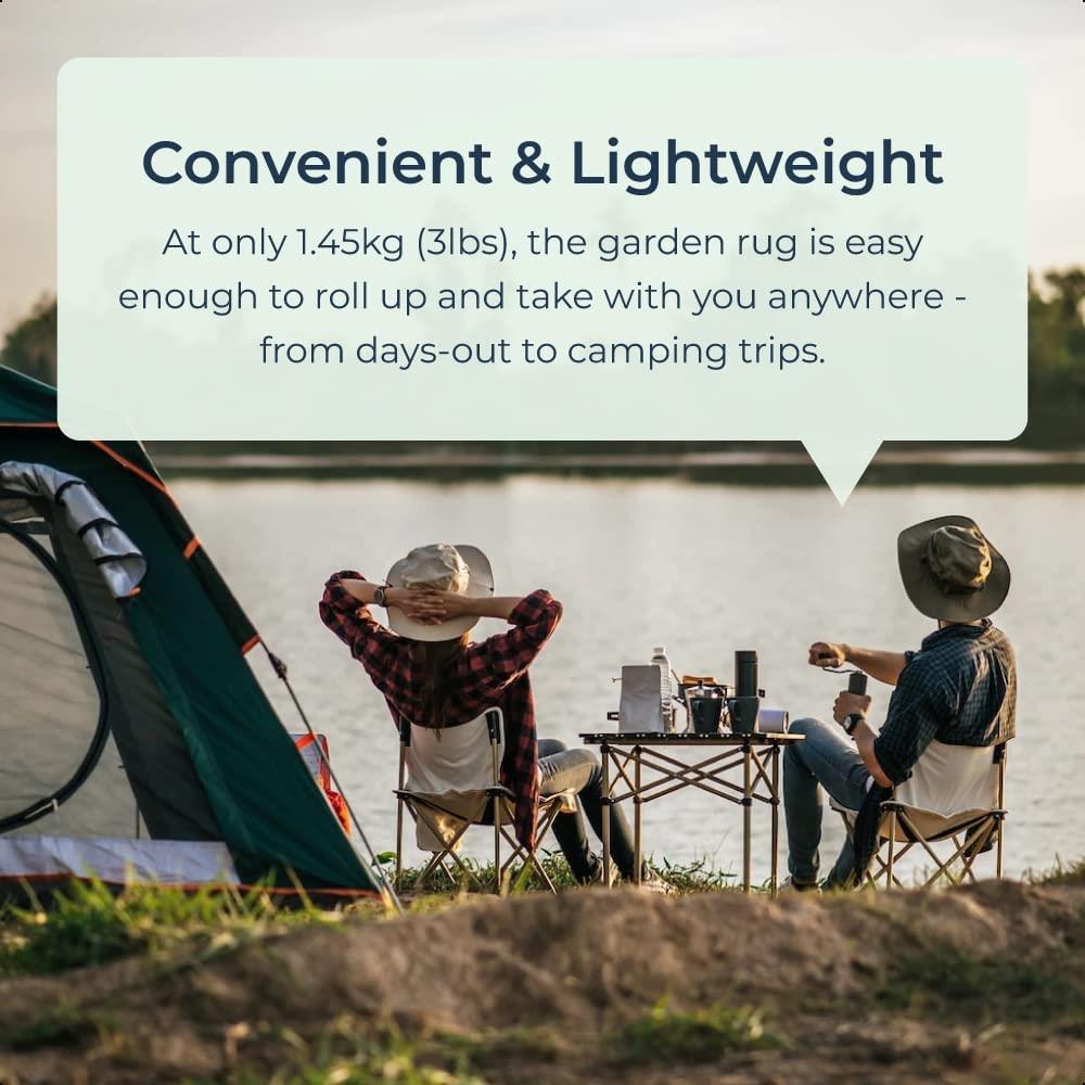 Outdoor Camping Picnic Rug 120x180cm Triangle Design Blue