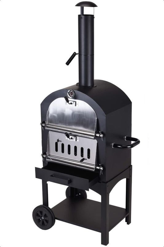 Outdoor Pizza Oven Garden Chimney Charcoal BBQ Smoker