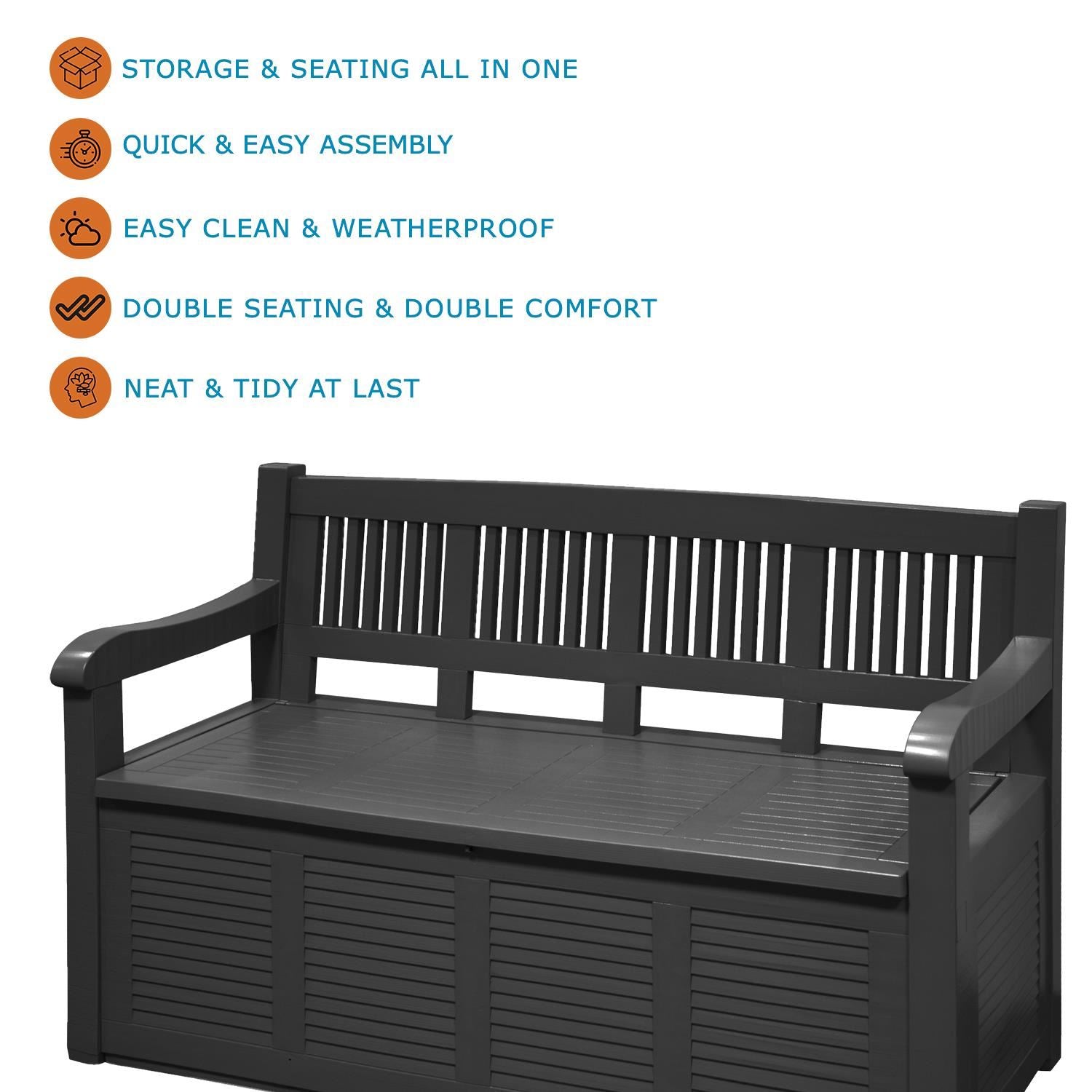 Outdoor waterproof storage bench online