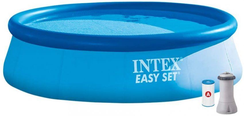 Intex 12ft Easy Set Inflatable Paddling Pool Filter Pump