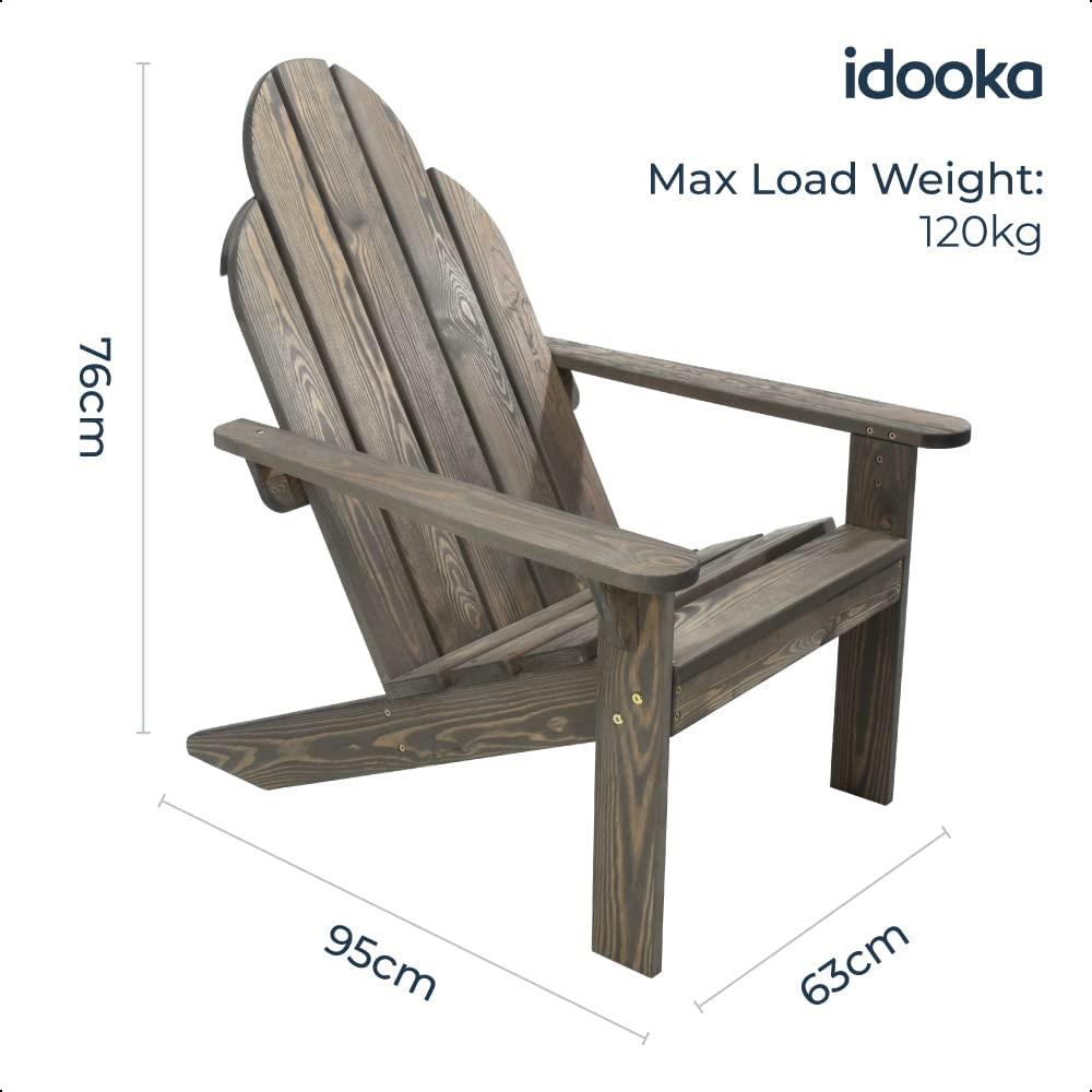 Adirondack Chair Sun Lounger Wooden Garden Furniture