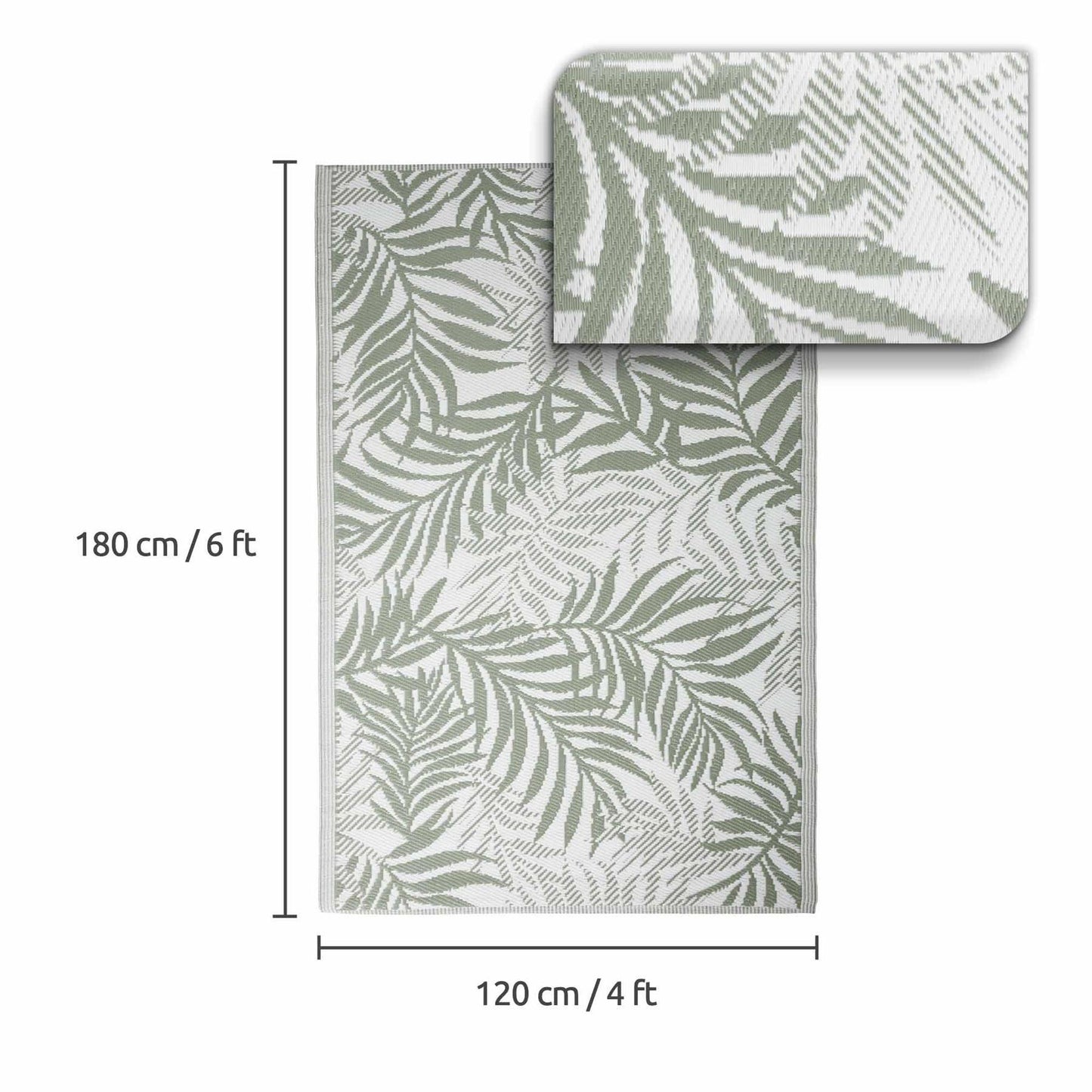 Outdoor Camping Rug Mat Picnic Blanket 120x180cm Leaves