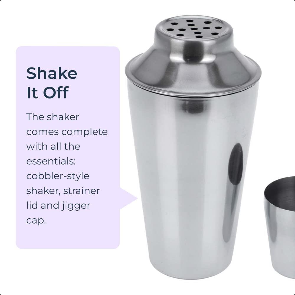 Steel Manhattan Cocktail Shaker Strainer Mixology